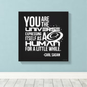 Menselijk universum canvas afdruk (Insitu (Houten vloer))