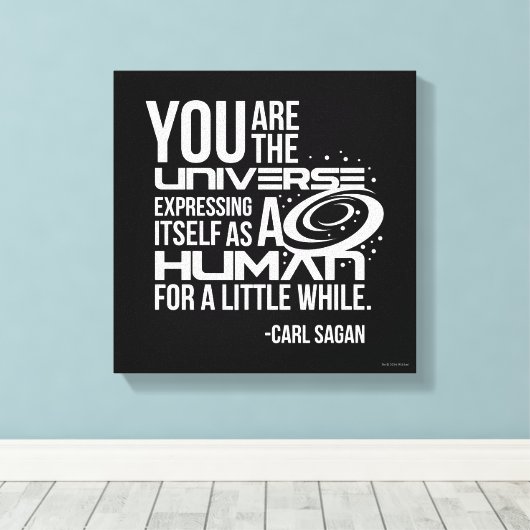 Menselijk universum canvas afdruk (Insitu (Houten vloer))