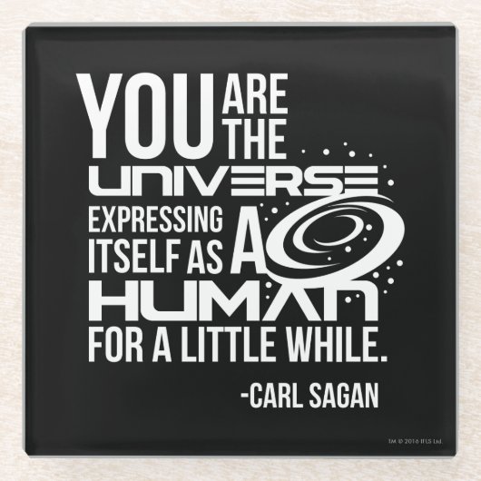 Menselijk universum glazen onderzetter (Voorkant)