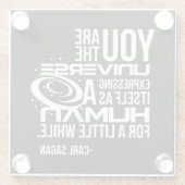 Menselijk universum glazen onderzetter (Achterkant)