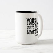 Menselijk universum tweekleurige koffiemok (Voorkant rechts)