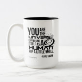 Menselijk universum tweekleurige koffiemok (Links)