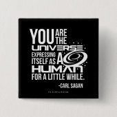 Menselijk universum vierkante button 5,1 cm (Voorkant)