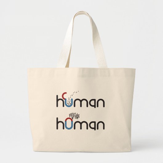 Menselijk versus Homan Grote Tote Bag (Voorkant)