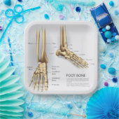 Menselijk voetbot papieren bordje (Feest)