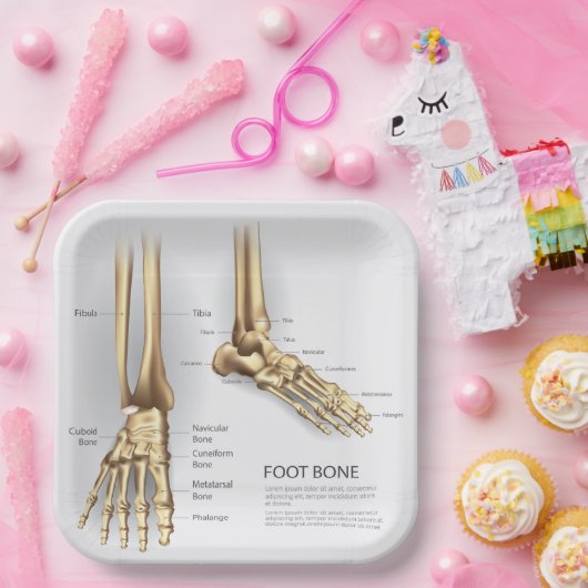 Menselijk voetbot papieren bordje (Feest)