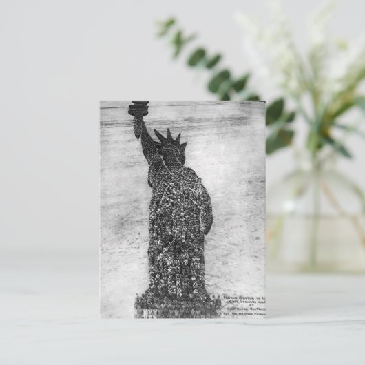 Menselijk Vrijheidsbeeld. 18.000_War-afbeelding Briefkaart (Staand voorkant)