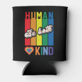 Menselijk | Wees vriendelijk | Regenboog | LGBTQ Blikjeskoeler (Voorkant)