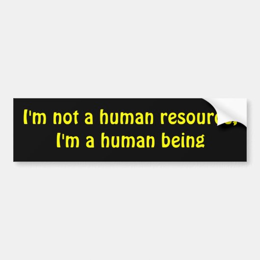 Menselijk wezen bumpersticker (Voorkant)