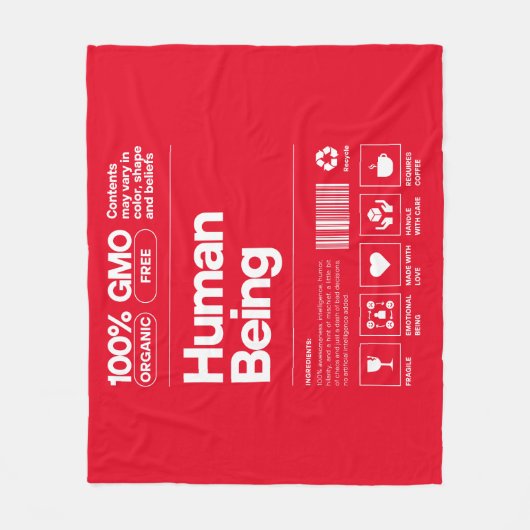 menselijk wezen fleece deken (Voorkant)