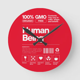 menselijk wezen ronde klok