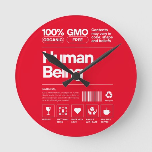 menselijk wezen ronde klok (Voorkant)