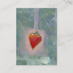 Menselijke aandoening rood hart expressieve modern visitekaartje