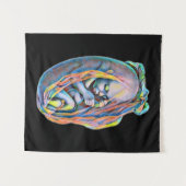 Menselijke anatomie Abstracte kunst Baby in de baa Wandkleed (Voorkant (horizontaal))