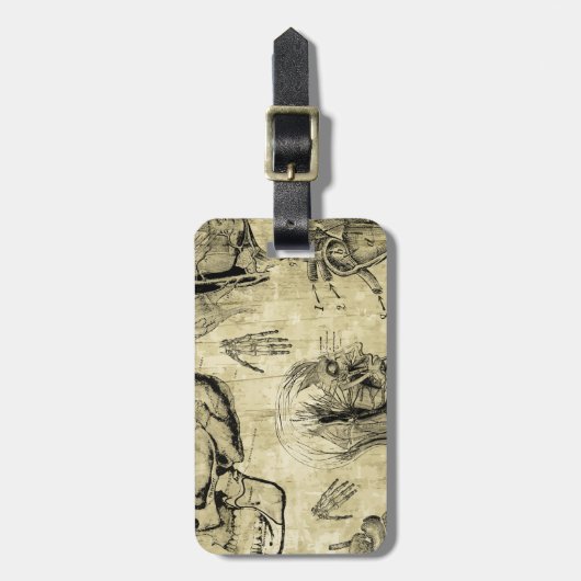  menselijke anatomie bagagelabel (Voorkant verticaal)