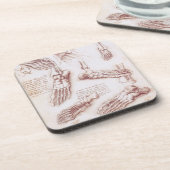 Menselijke anatomie Botten van Leonardo da Vinci Bier Onderzetter (Linkerzijde)