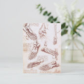 Menselijke anatomie Botten van Leonardo da Vinci Briefkaart (Staand voorkant)