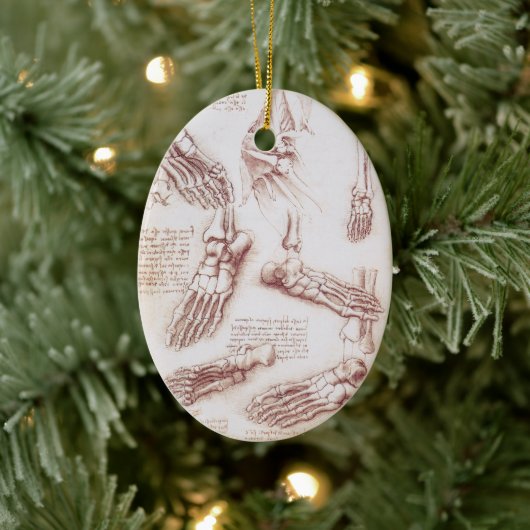 Menselijke anatomie Botten van Leonardo da Vinci Keramisch Ornament (Boom)