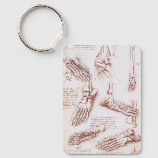 Menselijke anatomie Botten van Leonardo da Vinci Sleutelhanger (Voorkant)