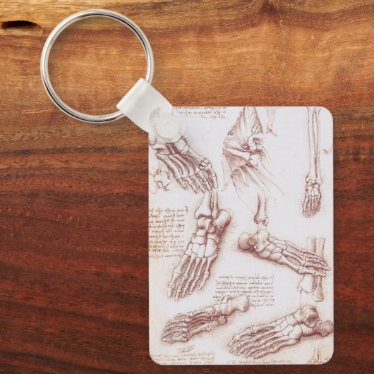 Menselijke anatomie Botten van Leonardo da Vinci Sleutelhanger (Voorkant)
