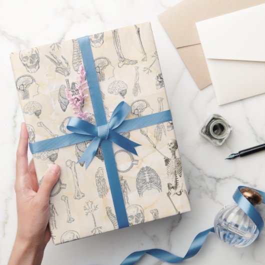  menselijke anatomie Cream Marfil Marble Cadeaupapier (Geschenken)