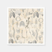  menselijke anatomie Cream Marfil Marble Servet (Voorkant)