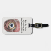 menselijke anatomie, Eyeball Eye met spieren Bagagelabel (Voorkant horizontaal)
