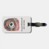 menselijke anatomie, Eyeball Eye met spieren Bagagelabel (Achterkant horizontaal)