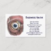  menselijke anatomie, Eyeball Eye met spieren Visitekaartje (Voorkant)