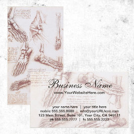 Menselijke anatomie, Feet Skeletten van Leonardo d Visitekaartje