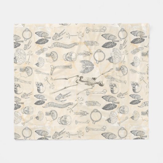 Menselijke Anatomie  Fleece Deken (Voorkant (Horizontaal))