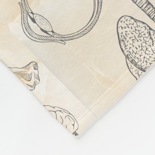 Menselijke Anatomie  Fleece Deken (Hoek)