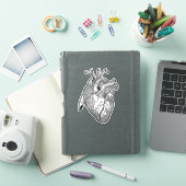 Menselijke Anatomie Hart Zwart Sticker (iPad Cover)