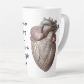  menselijke anatomie Hartorganen Gezonde Latte Mok (Rechterhoek)