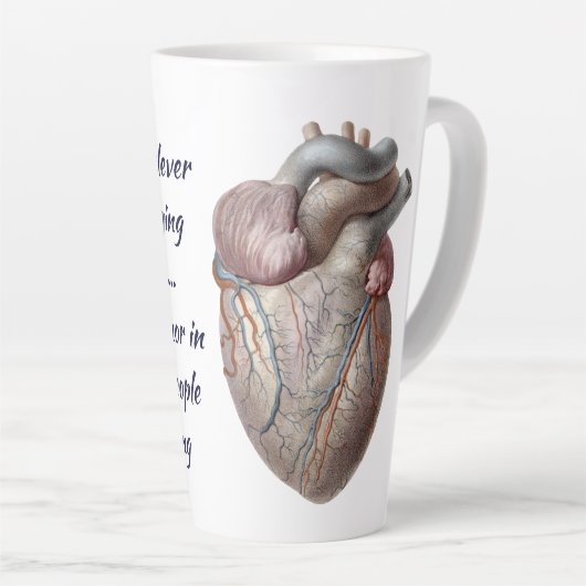  menselijke anatomie Hartorganen Gezonde Latte Mok (Rechterhoek)