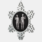 Menselijke anatomie - Het spierstelsel Tin Sneeuwvlok Ornament (Rechts)
