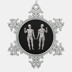 Menselijke anatomie - Het spierstelsel Tin Sneeuwvlok Ornament