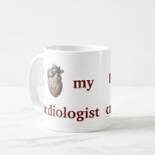  menselijke anatomie, ik hou van mijn cardioloog koffiemok (Voorkant links)