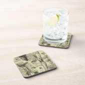  menselijke anatomie Larynx been Leonardo da Vinci Bier Onderzetter (Rechterzijde)