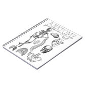 Menselijke anatomie leerboek voor notities notitieboek (Linkerzijde)