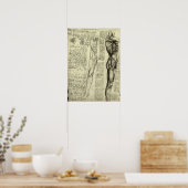 Menselijke anatomie Mannelijke spieren door Leonar Poster (Keuken)