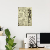 Menselijke anatomie Mannelijke spieren door Leonar Poster (Thuiskantoor)