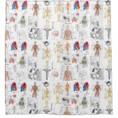 Menselijke anatomie Medische diagrammen, volledig  Douchegordijn (Voorkant)