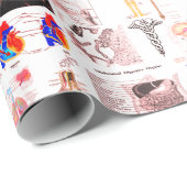 Menselijke anatomie medische kaarten cadeaupapier (Rol Hoek)