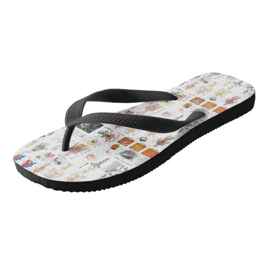 Menselijke anatomie medische kaarten teenslippers (Schuin)