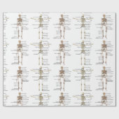 Menselijke anatomie Menselijk skelet medisch diagr Cadeaupapier (Vlak)