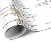 Menselijke anatomie Menselijk skelet medisch diagr Cadeaupapier (Rol Hoek)