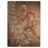 Menselijke anatomie met wervelkolom klembord (Achterkant)