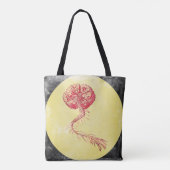 Menselijke anatomie  Pop Art Brain & Spine Tote Bag (Achterkant)