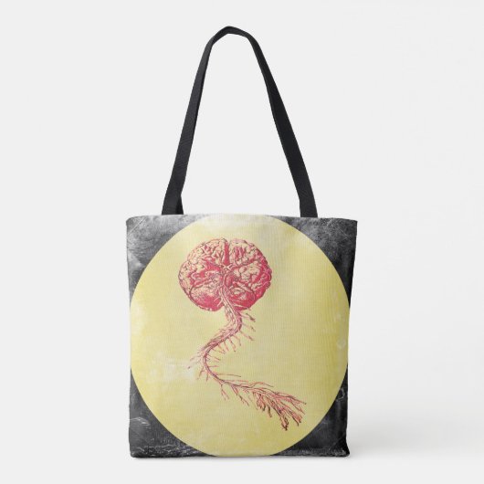 Menselijke anatomie  Pop Art Brain & Spine Tote Bag (Achterkant)